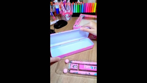 Satisfying ASMR stationary _cute stationary pink organization