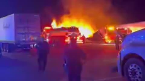 Two people are confirmed dead after a 6-vehicle crash at the Georgia Welcome