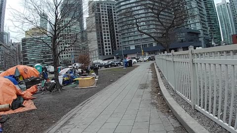Walking Toronto - Clarence Square Park Homeless Encampment