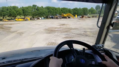 Teaching my son how to drive a haul truck!