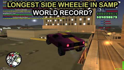 Longest Side Wheelie in GTA SAMP - World Record?
