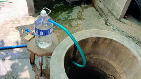 Improvised a simple manual water pump
