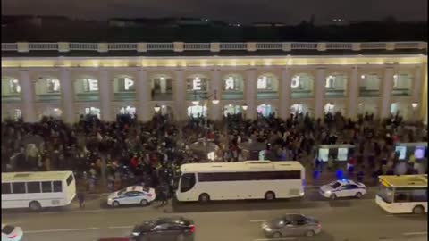 NEW: anti-war protestors in St Petersburg, Russia