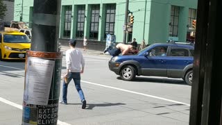 Strange Man Causes A Ruckus In Downtown Vancouver