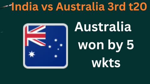 India vs Australia T20 Match Highlights