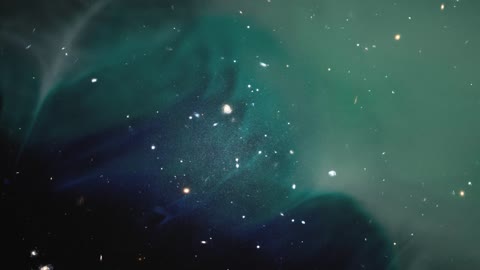 Abstract video of stars in the sky with a video overlay