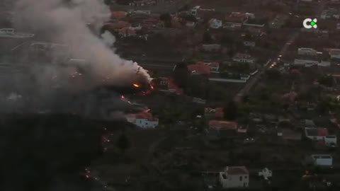 Drone video of La Palma lava flow 9-20-2021