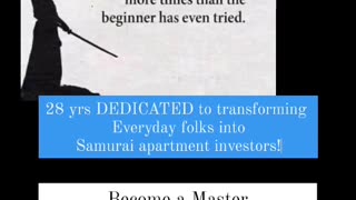 Samurai of small Apartment Investments ⛩️👘