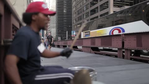 Chicago Street Drummer