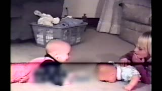 Cute Toddler Giggles Every Time His Sister Hits The Baby-Doll