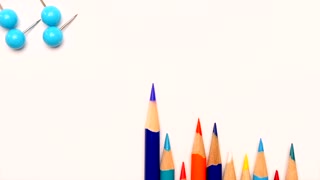 Cool Animation Video of Moving Colored Pencils