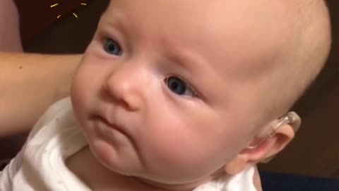 This baby girl heard her mother's voice for the first time.