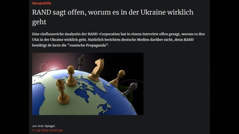 RAND sagt offen, worum es in der Ukraine wirklich geht