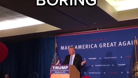 Today is the anniversary of when we told Trump he was boring.