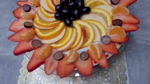 Beautiful Fruit Decoration Idea /Fruit Carving Garnish / Salad Plate Decoration / Easy Salad Art