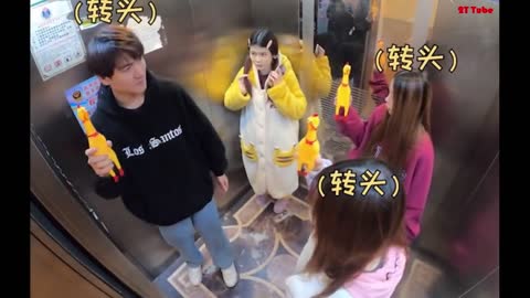 Korean elevator prank 2021🤣🤣🤣