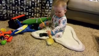 Baby Boy's First Meeting With Baby Chick Will Melt Your Heart