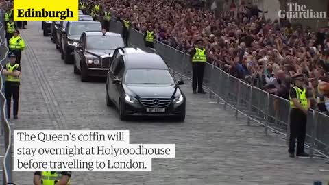 Queen as her coffin travels from Balmoral to Edinburgh