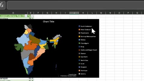Plotting Maps Directly on Excel with Statistics Displayed from Data Tabl