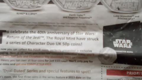 Star Wars 40 year Return of Jedi Celebration 50 pence.