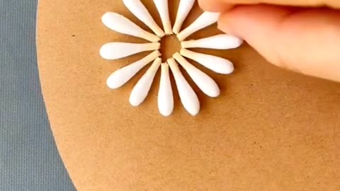 Cotton buds flower painting 🎨|| cotton buds se flower kaise banate hai