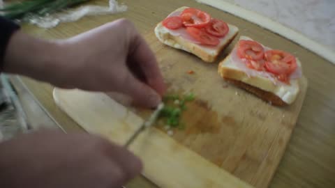 Raw egg sandwich