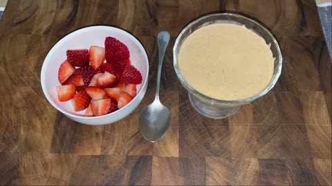 Banana Protein Mousse made with Collagen Gelatin