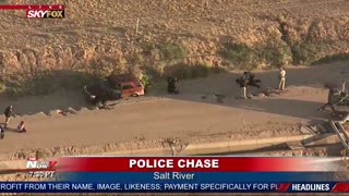 Dusty Police Pursuit Goes Off Road In Arizona