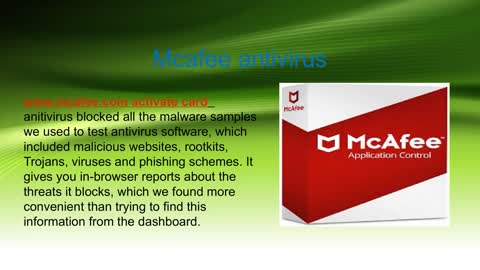 Mcafee activate antivirus