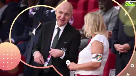 German minister sat next to FIFA President wears OneLove armband in protest against Qatar