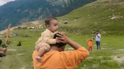 Naran Forest Cute Baby Loves with Father