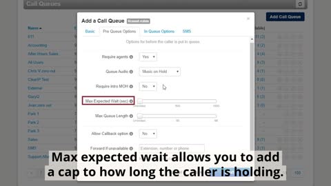 Call Queues - Basic Features and Add Queue