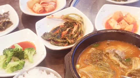 Korean Napa Cabbage and Rice Soup