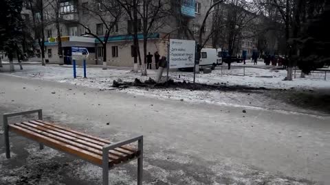 Kramatorsk Shelled With Russian Cassette Missiles BM-30 Smerch