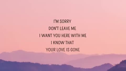 SLANDER - I'm sorry don't leave me I want you here with me (Lyrics) - Love Is Gone