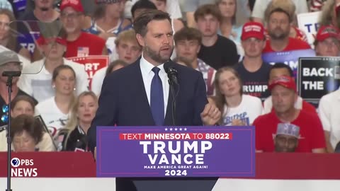 WATCH: Vance speaks at rally in Minnesota as Trump campaign shifts attacks from Biden to Harris