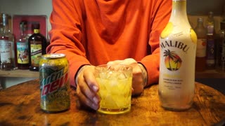 Malibu Pineapple Rum & Mtn Dew Baja Gold