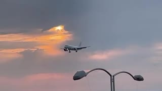 In my house, I took a video of a plane passing in front of me