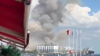 Colossal explosion reported at a port located in Derince, east of Istanbul, Turkey