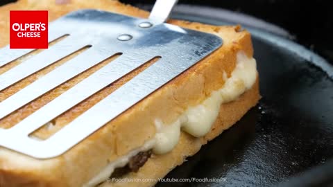 Best Grilled Cheese Patty Melt Sandwich Recipe by Food Fusion