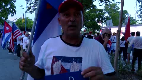 Cubans in Miami protest one year on