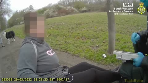 Bodycam footage shows woman attacking paramedics trying to help her