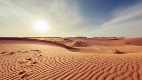 Journey Through the Desert with Footsteps as Your Guide Ambience.