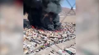 100 homes lost in Chile slum fire