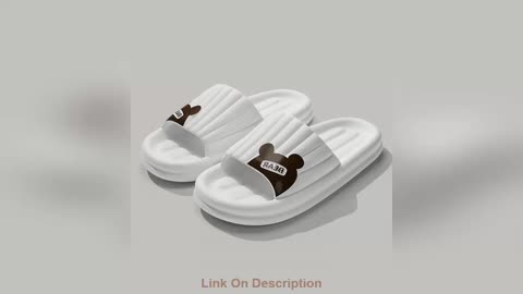 Best Cartoon Bear Summer Men Indoor Slippers Non Slip Bat