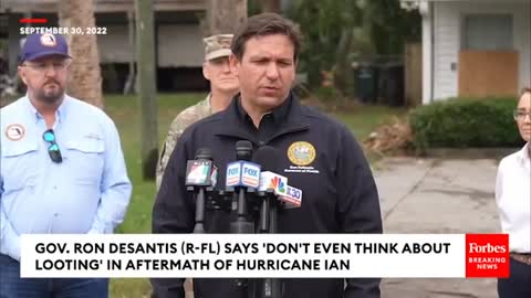 DeSantis supporting the second amendment in the aftermath of the hurricane: