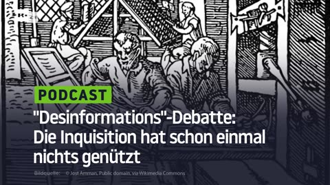 "Desinformations"-Debatte: Die Inquisition hat schon einmal nichts genützt