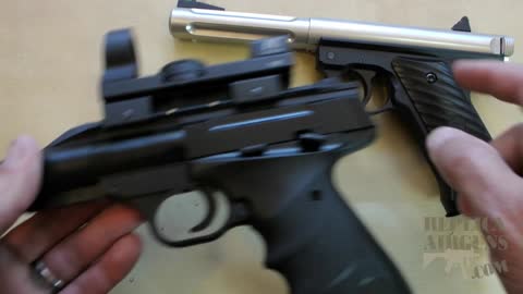 ASG Ruger MK II Dual Tone CO2 6mm Airsoft Pistol Table Top Review