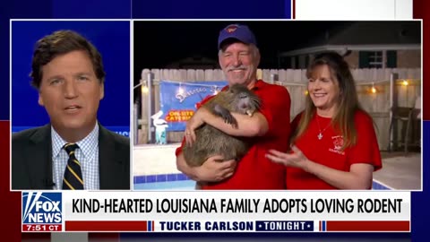 Neuty the Nutria and his human family join Tucker Carlson