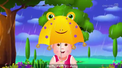 Rain, Rain, Go Away Nursery Rhyme With Lyrics - Cartoon Animation Rhymes & Songs for Children